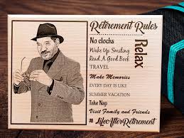18 commonly questions about retirement gifts and parties. Personalized Wooden Photo Plaque Best Retirement Gift For Father 7 5 Inches Incredible Gifts