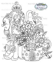 Hand drawn beautiful house and garden for design element and #8264505. My Besties Flower Town Garden Houses Cute Coloring Pages Garden Coloring Pages Coloring Books