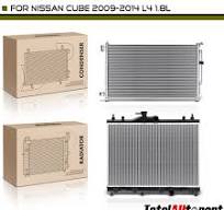 Radiator & A/C Condenser w/ Bracket & Drier for Nissan Cube 09-14 L4 1.8L  Wagon
