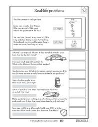 Word problems on mixed fractrions. Real Life Problems Distance Length And More 4th Grade 5th Grade Math Worksheet Greatschools