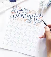 Free Printable January Calendar From Archer Olive Use Code Newyear At Checkout January Bullet Journal Bullet Journal October Bullet Journal Inspiration