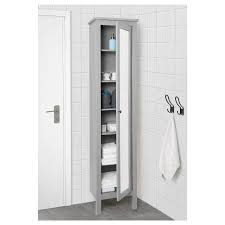 Hemnes High Cabinet With Mirror Door Gray 19 1 4x12 1 4x78 3 4 Ikea Narrow Bathroom Storage Tall Bathroom Storage Cabinet Tall Bathroom Storage