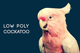 Light bulb with green tree, grass and flower. Low Poly Cockatoo Graphic By Manuchi Creative Fabrica Graphic Illustration Illustration Design Cockatoo