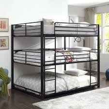 Furniture Of America Cody Contemporary Black Triple Decker Bunk Bed In 2020 Queen Bunk Beds Triple Bunk Bed Bunk Beds