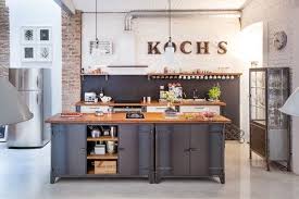 Industrial Bright Brick Amenagement Cuisine Cuisine Indus Ilot Cuisine