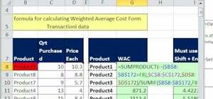 How To Use Sumproduct For Weighted Average Cost In Excel Microsoft Office Wonderhowto