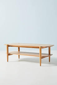 Weston home rectangle 2 shelf coffee table. Corbyn Rounded Tiered Wood Coffee Table