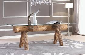 What makes these tables so remarkable is their effortless fusion of function and unique design. Original Design Coffee Table Log Nature Design Wooden Glass Rectangular