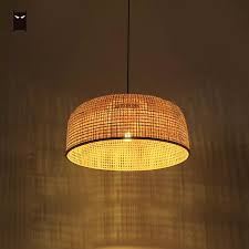 Natural Black Bamboo Wicker Lampshade Hat Large Pendant Light Antique Chinese Asian Rattan Hanging Ceiling Lamps Foyer Lighting Pendant Lights Aliexpress