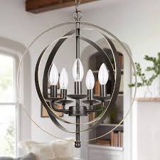 Check spelling or type a new query. Co Z 5 Light Orb Chandelier Sphere Orb Hanging Lights For Dining Room Entryway Foyer Kitchen Bedroom Antique Bronze Rustic Industrial Globe Metal Pendant Farmhouse Lighting Ceiling Light Fixture Amazon Com