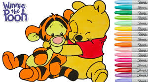 Tigger is an energetic, anthropomorphic stuffed tiger belonging to christopher robin who first appeared in disney's 1968 short film winnie the pooh and the blustery day.he is one of the best friends of winnie the pooh, with an affinity for bouncing. Disney Coloring Book Winnie The Pooh Baby Tigger Colouring Pages Rainbow Splash Youtube