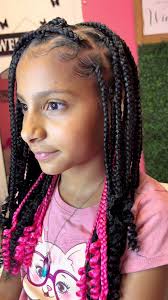 Kids medium knotless with peek a boo pink 🩷🥹💕 My new angel guys  🙏🏾👏🏽💕💕