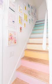Diy Stairs Rainbow Gallery Wall Diy Stairs Home Decor Inspiration Design