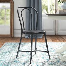 Moran Metal Slat Back Side Chair In Black Metal Bistro Chairs Side Chairs Dining Chairs