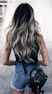 Black And Blonde Ombre 70 Ways To Get Inspired With The Most Popular Fashion Bloggers Ombre Hair Blonde Dark Roots Blonde Hair Grey Hair Color