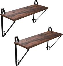 Découpage et installation en vidéo. Lot De 2 Etageres Murales Flottantes Style Industriel Marron Et Noir 12 0000030 Leroy Merlin