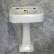 antique cast iron pedestal sink