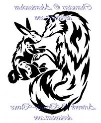 Whether you associate with the spiritual virtues of a white rabbit, the the most popular tribal patterns for tattoos originate from the polynesian, haida, and native. Tribal Wolf And Rabbit Tattoo Designs