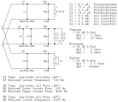3 Way Crossover Speaker Circuit Electronic Circuit Audio Crossover Speaker Design Circuit Diagram