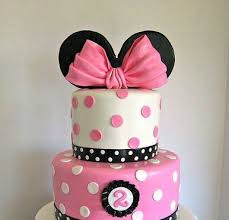 I decided to go a little fancier this year and make two. Minnie Mouse Cake Cake Bake Kiwi
