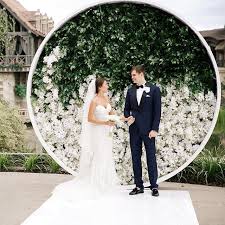 Circular Floral Wall Wedding Backdrop Wedding Modern Wedding Ceremony Arch Wedding Backdrop