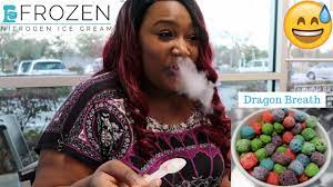 You got to pick from a variety of flavors like peach, strawberry, and mango. Frozen Liquid Nitrogen Ice Cream Dragon Breath Balls Youtube