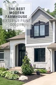 The Best Modern Farmhouse Exterior Paint Colors Repurpose Life In 2020 Brick Exterior House Modern Farmhouse Exterior House Paint Exterior