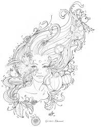 Please limit what you send to small letters or items. L Esprit D Automne Line Art Original Pencil Drawing Etsy Art Drawings Coloring Pages