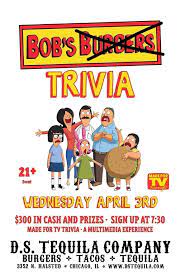 Bob's burgers serves up animation for adults in the style of the simpsons or family guy. the show focuses on a burger joint that barely stays afloat, thanks to a family who spends all their time trying to keep the business out of bankruptcy. Flippin Burgers The Bob S Burgers Trivia Experience D S Tequila Co