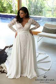 Elegant Long Sleeves Lace Fitted Plus Size Wedding Dress With A Second Ceremony Skirt Mil Perfect Wedding Dress Plus Wedding Dresses Wedding Dress Long Sleeve