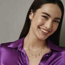 Necklace name David pink gold