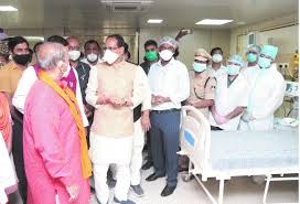 Cm Dedicates Advanced Covid Icu Unit In Ujjain Hospital