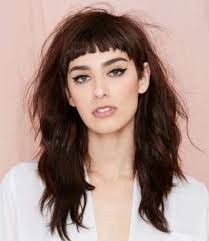 Short Cropped Bangs With Long Messy Hair Love It Baby Bangs Long Hair Messy Hairstyles Long Messy Hair