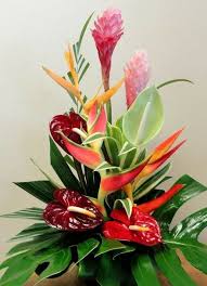Pin By Ani Widyaningsih On Flower Arrangements Tropical Floral Arrangements Tropical Flower Arrangements Church Flower Arrangements
