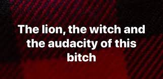 The Lion The Witch And The Audacity Of This Bitch Know Your Meme