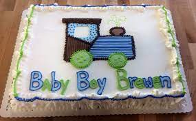 Baby Boy Sheet Cake With Train Trefzger S Bakery