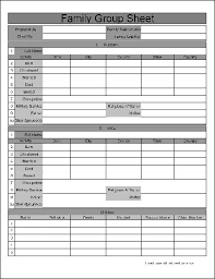 Free Wide Numbered Row Family Group Sheet