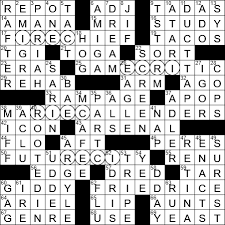 The free crossword maker is a puzzle maker to create your own crossword puzzles or one of the the free crossword maker has a database with words and clues. La Times Crossword 22 Jun 20 Monday Laxcrossword Com