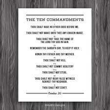 So, such printables are required. The Ten Commandments Printable Design For 11x14 Etsy