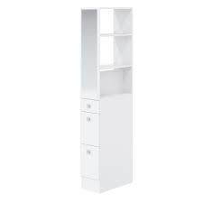 Linge blanc jauni dans armoire. Gap Colonne De Separation De Salle De Bain L 54 Cm Blanc Cdiscount Maison