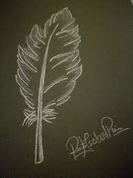 White pencils on black paper. Feather Easy Over Black Paper With White Pencil Black Paper Drawing Black Paper White Pencil