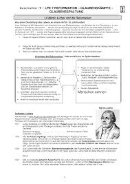 Die Reformation Von Luther Zur Gegenreformation Unterrichtsmaterial Im Fach Geschichte In 2020 Luther Geschichte Mittelstufe