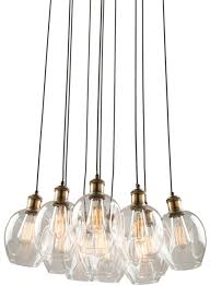 Artcraft Ac10731vb Clearwater Contemporary Vintage Brass Multi Pendant Lamp Art Ac10731vb