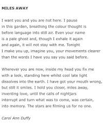 I Want You And You Are Not Here Carol Ann Duffy Poetic Words Comfort Words Prose Poetry