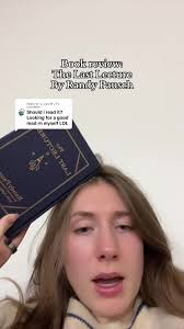 Replying to @?¿ Izzy M ¿? Life lessons with a dash of tragedy what more  could we ask for? #bookrecommendations #bookreview #thelastlecture