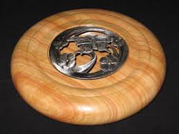 Hand turned wood bowl with metal lid, potpourri bowl, lathe turned bowl, tulip lid, housewares, home decor art kitchen dyed wood #woodturninglathebowls. 38 Potpourri Bowls Ideas Potpourri Wood Turning Potpourri Bowl