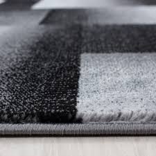 30 mm gewicht pro m² in kg: Paket Bettumrandung Laufer Teppich Geometrisches Kariert Schwarz Grau Weiss Lauferset Teppium Online Teppich Market