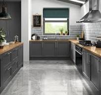 Immense Grey Stone Effect Polished Porcelain Floor Tile