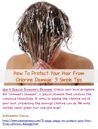 3 Easy Steps To Protect Your Hair From Chlorine Damage Swim Hair Care Swimmers Hair Hairstyles For Thin Hair