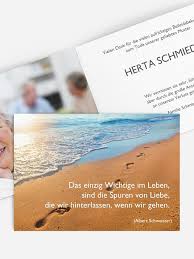Das original des gedichts findet ihr hier: Trauerdanksagung Spuren Im Sand